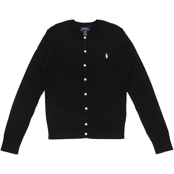 美品　ラルフローレン　ケーブル編み　半袖　カーディガン　コットン POLO RALPH LAUREN ポロ ラルフローレン ミニ ケーブル コットン